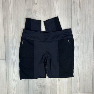 Anatomie Large Hybrid Zip Front Slim Fit Pant Black Pull On Stretch